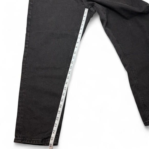H&M Black Mom Jeans High Waisted Womens‎ Size 14 NWT Denim Tapered Everyday Dark - Picture 6 of 7